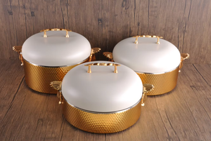 Factory Directly Supply Classic Arabic Metal Casserole With Glass Lid Dinner <b>Table</b> Serving Hot Pot - Product Image 4