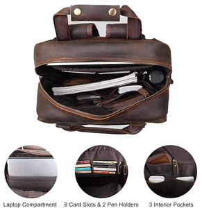 Mochila de Cuero Vintage 2026 para Hombre, de Piel de Vaca Auténtica, para Portátil, en Venta - Product Image 4
