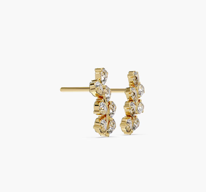 Betterstar Lab Vintage Pear Cut Gold Plated Drop <b>Earrings</b> IGI Certified Wholesale Women's Jewelry for Wedding Engagement Party - Product Image 3