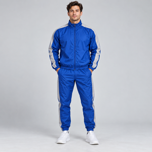 Survêtement professionnel pour homme, tissu nylon léger, design confortable pour la course, l'entraînement, la remise en forme et les sports. - Product Image 1