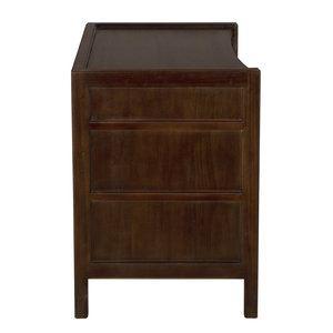 Commode autoportante Vioresa moderne en bois massif à 3 tiroirs, couleur brun foncé, pour chambre et salon - Product Image 6