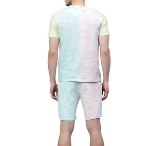 ชุดเซ็ตเสื้อยืดคอกลมลำลองผู้ชายพิมพ์โลโก้ตามสั่ง ล้างสีแบบแอซิด สำหรับฤดูร้อน ระบายอากาศได้ดี ผลิตจากโพลีเอสเตอร์/คอตตอน ผลิตโดยมืออาชีพ รุ่นใหม่ - Product Image 2