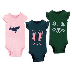 Vente en gros de vêtements pour bébés en coton biologique GOTS de Tirupur, ensemble de combinaisons en bambou pour nouveau-nés, OEM ODM Inde - Product Image 1