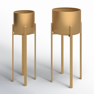 Soporte de Hierro para Macetas con Acabado Pulido Moderno de Primera Calidad, Soporte Decorativo para Plantas, Duradero, Ligero, Fácil de Mantener, para Interiores y Exteriores - Product Image 1