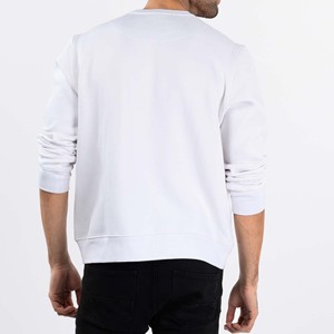 Men's White 100% Cotton <b>Crewneck</b> Sweatshirt Regular Fit Casual Pullover Knitted Solid Color Autumn Wear Printed graphic <b>crewneck</b> - Product Image 2