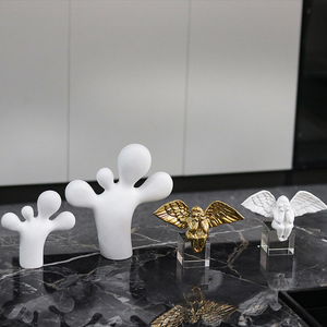 ของตกแต่งรูปเทวดาขาโลหะ ลดราคาพิเศษ สำหรับตกแต่งบ้านในวันคริสต์มาส ดีไซน์อาร์ตเดโค สำหรับงานฉลองครบรอบ ประดับด้วยเรซิ่นคริสตัล - Product Image 1