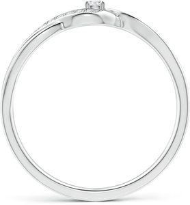 Lab Grown <b>Solitaire</b> Round Diamond Infinity Promise <b>Ring</b> in Sterling <b>Silver</b>/14K Solid Gold for Women April Birthstone Jewellery - Product Image 3