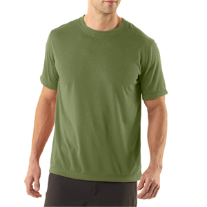 Vente en gros directe d'usine, t-shirt pour homme uni, 100% coton, séchage rapide, respirant, manches courtes, logo de marque personnalisé - Product Image 3