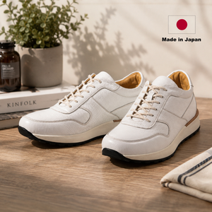 Zapatillas de Invierno de Cuero con Cordones, Ligeras, Simples y Elegantes, Hechas en Japón con Piel de Ciervo de Alta Calidad - Product Image 2