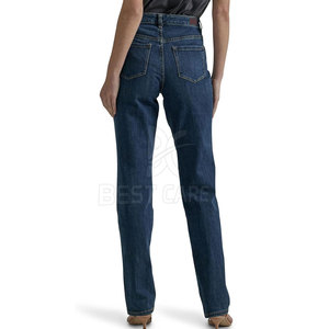 Pantalones Vaqueros de Mezclilla para Mujer al por Mayor, de Alta Calidad, Corte Bootcut, Casuales, Estilo Urbano, de Verano, Poliéster/Algodón, Cintura Media, Secado Rápido, Vintage - Product Image 2