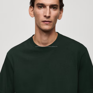 T-shirt pour homme surdimensionné imprimé personnalisé de qualité supérieure, design décontracté à épaules tombantes, logo sur le devant, tissu jersey non tissé - Product Image 5