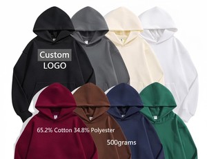 เสื้อฮู้ดผู้ชายปักโลโก้ตามสั่ง ผ้าคอตตอนผสมโพลีเอสเตอร์ หนัก 500 กรัม ผ้าฟลีซ สีพื้น สวมใส่สบาย ทรงปกติ เหมาะสำหรับใส่ในฤดูใบไม้ร่วง - Product Image 3