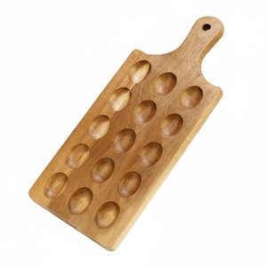 Bandeja de Madera para Huevos, Soporte para 6 Huevos, Organizador de Almacenamiento de Huevos de Madera Natural para Cocina, Mesa de Comedor y Refrigerador - Product Image 6