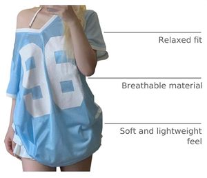 Blue Mesh Jersey T-<b>Shirt</b> V Neck Short Sleeve Oversized Front Number Print <b>Football</b> Inspired Casual Streetwear Quick Dry <b>4XL</b> - Product Image 3