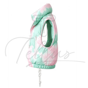 Chaleco Corto Acolchado Impermeable con Cierre y Logotipo Personalizado para Mujer, Chaqueta Estilo Urbano - Product Image 3