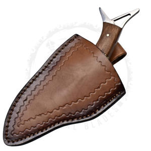 Couteau de chasse d'extérieur de haute qualité en acier inoxydable D2 au carbone, couteau tactique de survie, manche en bois, style poisson - Product Image 5