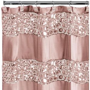 Set di 12 Pezzi per Bagno con Tenda Doccia in Tessuto di Lusso e 12 Ganci, Design Unico - Product Image 2