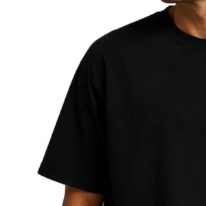 T-shirt Oversize Homme Noir Manches Courtes Coton Col Rond Broderie Logo Arbre Décontracté Streetwear Coupe Ample Mode Été - Product Image 5