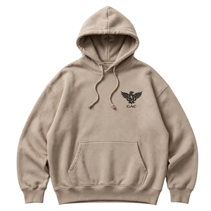 Sweat-shirt décontracté en polyester brodé avec cordon de serrage, poche kangourou, manches longues et poignets côtelés – Vente en gros - Product Image 1