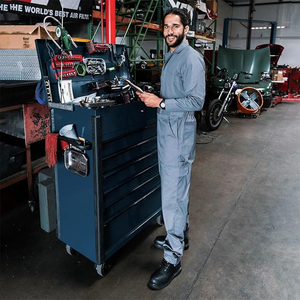 Work <b>Clothes</b> Reflective Strips Coverall Workwear Uniform Welding Overalls Suit Silk Wear Resistant Work Uniform - Product Image 5