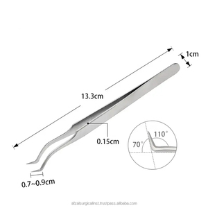2025 Meilleure vente en acier inoxydable 70 degrés pince à épiler faux cils pointe pointue Volume Extensions de cils aux meilleurs prix - Product Image 5