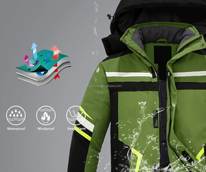 Veste de ski et de snowboard imperméable coupe-vent en toile pour homme, respirante, chaude, à séchage rapide, pour l'hiver - Product Image 2