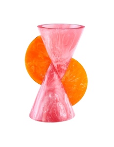 Vase de table en résine blanche Art Déco, fait main, écologique, pour la décoration de la maison - Product Image 6