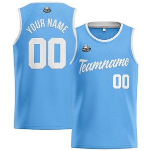 เสื้อบาสเก็ตบอลพิมพ์ลายแบบกำหนดเอง ทุกชื่อ 00 สีน้ำเงินล้วน สีส้ม เสื้อกล้ามตาข่าย คอวี โพลีเอสเตอร์ 140 กรัม ระบายอากาศได้ดี - Product Image 6