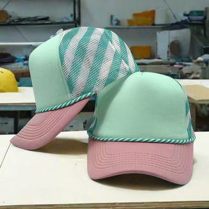 Gorra Trucker Personalizada al por Mayor de 6 Paneles, 100% Algodón, Malla Transpirable, Impermeable, con Parche, Cierre a Presión, para Exteriores - Product Image 4