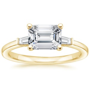 Bague de fiançailles dorée classique avec diamant étincelant, style romantique, cadeau de bijoux pour demande en mariage ou mariage - Product Image 1