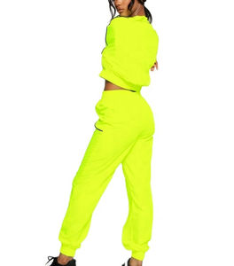 Ensemble coupe-vent décontracté pour femme, léger et respirant, en polyester, avec passepoil, de haute qualité, vente en gros - Product Image 6