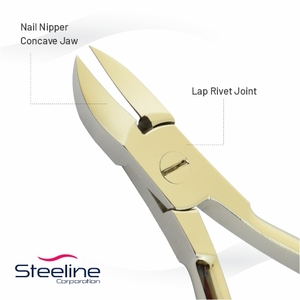 Coupe-ongles professionnel Steelline Corporation 12,5 mm à mâchoires courbes en acier inoxydable, lame concave, pointe aiguisée pour les doigts et les orteils - Product Image 3