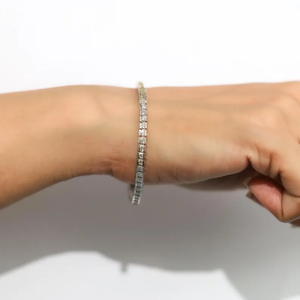 Bracelet tennis pour femme en diamants de laboratoire certifiés IGI, VVS E, or massif 9K 14K 18K, bijoux de luxe délicats, cadeau, or blanc, or jaune, or rose - Product Image 5