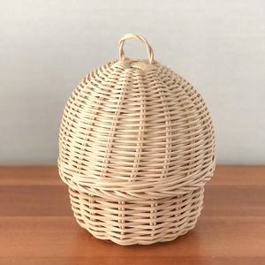 Hermosas cajas de almacenamiento de ratán, cajas con tapa tejidas a mano, organizador de accesorios para Navidad. - Product Image 1