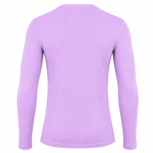 เสื้อยืดคอมเพรสชั่นคอกลมแขนยาวสีลาเวนเดอร์สำหรับผู้ชาย แห้งเร็ว ระบายอากาศได้ดี เหมาะสำหรับออกกำลังกาย ฟิตเนส แฟชั่น ทรงเข้ารูป เรียบง่าย - Product Image 2