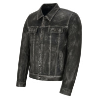 Veste pour homme en cuir Nappa souple 100% véritable, personnalisable avec logo, effet vieilli, fabricant de marque privée, fournisseur OEM en gros