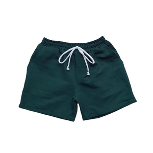 Pantalones Cortos de Algodón Verde Sólido para Hombre, Calidad Premium 2026, con Cordón en la Cintura, Casuales, Tejidos, Transpirables, ODM OEM - Product Image 1