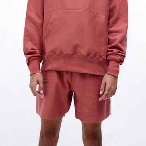 Conjunto de sudadera con capucha y pantalones cortos para hombre, ropa deportiva ligera para gimnasio, correr, entrenamiento y uso casual. - Product Image 6