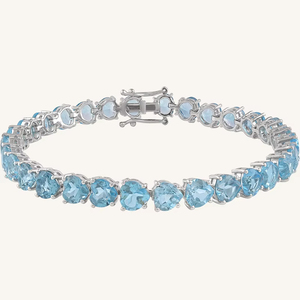 Pulsera de Topacio Azul en Plata de Ley 92.5 KLSB-20644 - Product Image 3