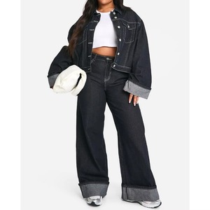 Veste en jean pour femme de qualité supérieure, bleu moyen, coupe classique, sans doublure, confortable à porter toute l'année, fournisseur OEM - Product Image 3