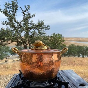 Premium Copper Kitchen Casserole with Lid Deep <b>Cooking</b> Stock <b>Pot</b> for Restaurant Hotel Catering Use Strong Design - Product Image 6
