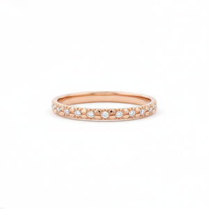 Manufacturing DEF Color VS VVS Clarity Round Lab Grown Diamond 9K 10K 14K 18K Solid Gold <b>Wedding</b> Band Ring Micro Pave Band - Product Image 4