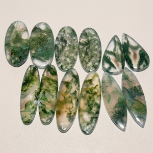 Boucles d'oreilles en argent avec agate mousse naturelle authentique |   Jeu de couleurs vertes texturées et douces |   Bijoux faits à la main par un créateur, cadeau pour femmes, 100g - Product Image 5