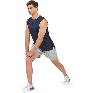 New Arrival <b>Men</b> Boxy Cotton Custom Print Logo Summer <b>Singlet</b> Sleeveless Sport Gym Vest Tank Top <b>Men</b> breathable tank tops - Product Image 2