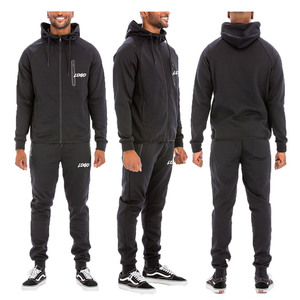 2026 High Quality Custom Blank Baggy Tracksuit <b>Set</b> 500 Gsm French Terry Cotton Sweatsuit Men's Zip up Hoodie and <b>Sweatpants</b> <b>Set</b> - Product Image 2