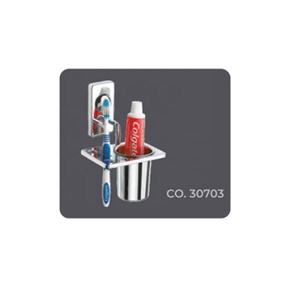 2025 Venta caliente personalizado plata acabado Acero inoxidable cepillo de dientes soporte pasta de dientes hecho a mano Durable Color níquel - Product Image 1