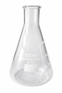 Frasco Erlenmeyer Graduado de Vidrio Borosilicato para Laboratorio de Química, Transparente, Cónico, de Fondo Plano, Personalizable - Product Image 3