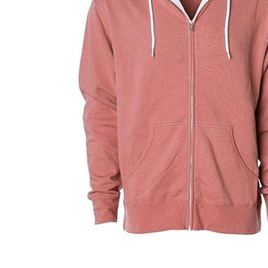 Sweat à capuche zippé personnalisé avec logo brodé, coupe classique, pour homme, best-seller, léger, en molleton 100% coton, idéal pour l'hiver - Product Image 4