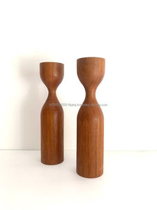 Vente en gros de pilier de bougie en bois de manguier ou bougeoirs lanternes et bocaux décoratifs de table pour Noël avec la meilleure qualité - Product Image 3