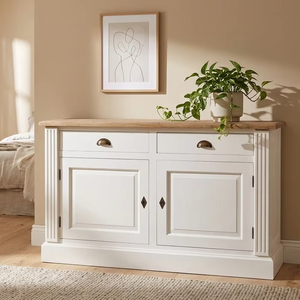 Cómoda Lino Estilo Japandi, Cajonera de Madera Maciza con Acabado en Color, Mueble Minimalista para Dormitorio, Gabinete de Almacenamiento con Cajones - Product Image 4